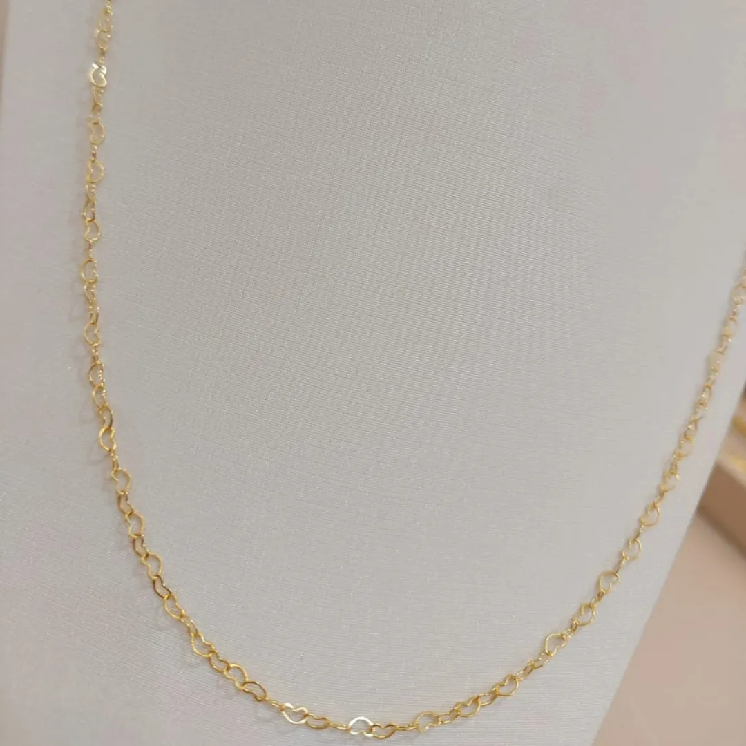 COLAR ELOS CORAÇÕES DELICADOS 60CM