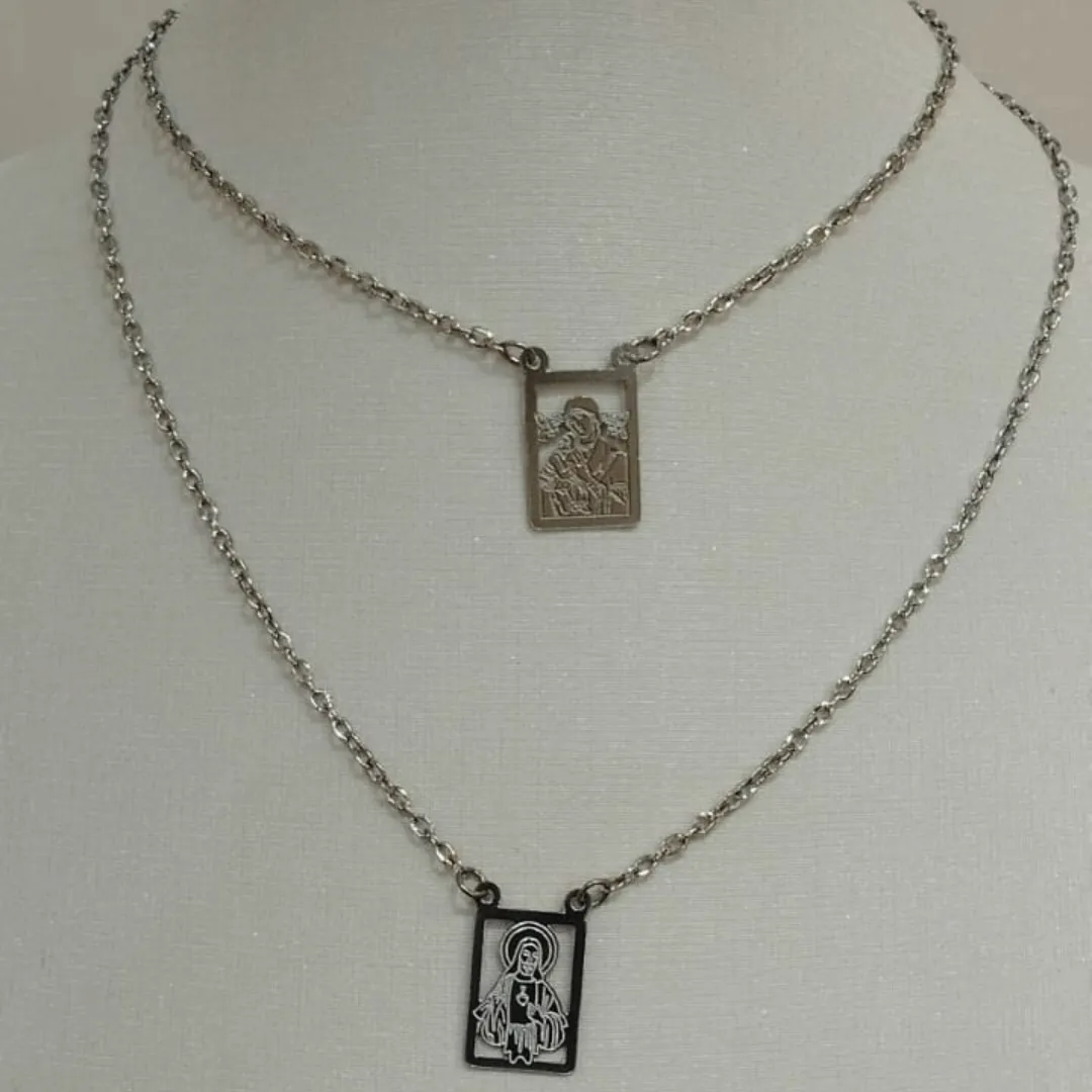 ESCAPULÁRIO AÇO NOSSA SENHORA DO PERPÉTUO SOCORRO