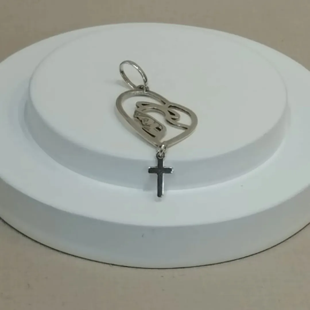 PINGENTE PRATA NOSSA SENHORA E CRUZ