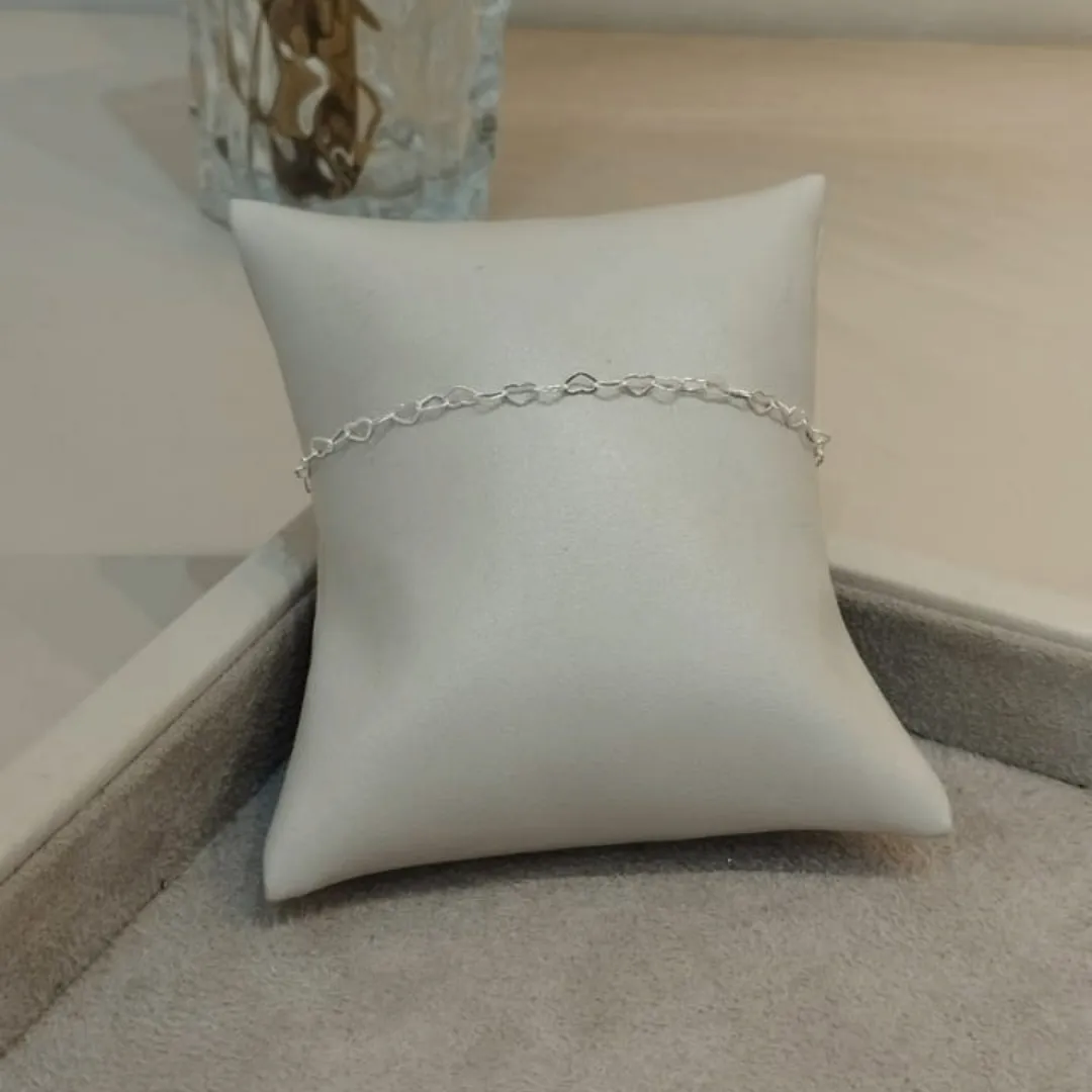 PULSEIRA PRATA ELO CORAÇÃO