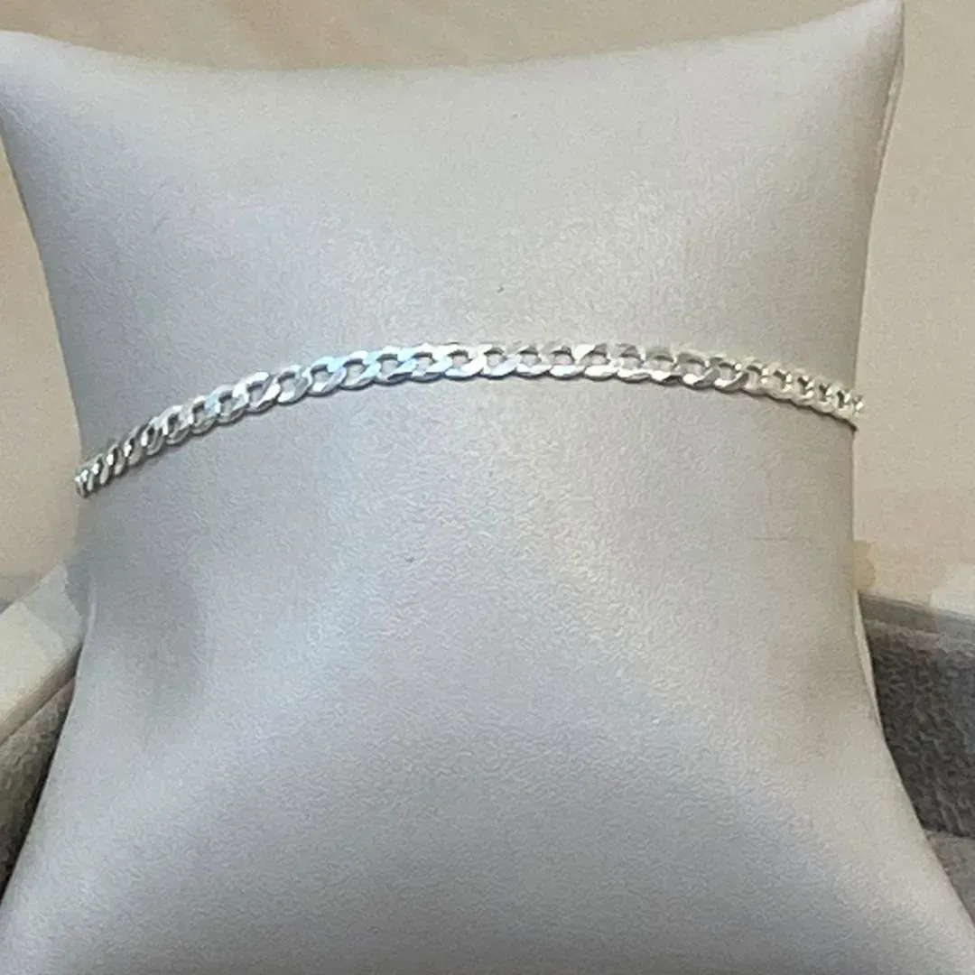PULSEIRA PRATA GRUMET FINA MASCULINA