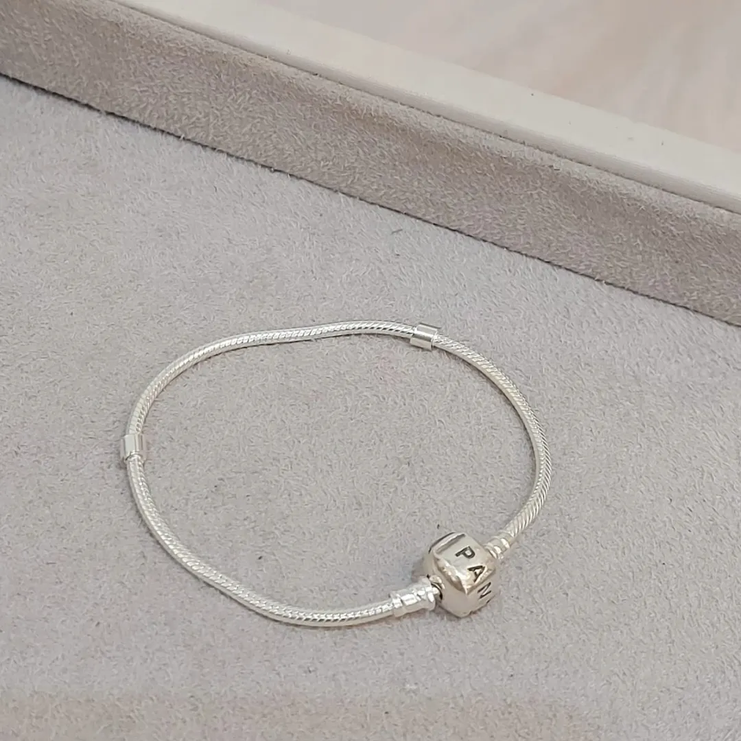 PULSEIRA PRATA PANDORA 19CM FECHO TAMBOR