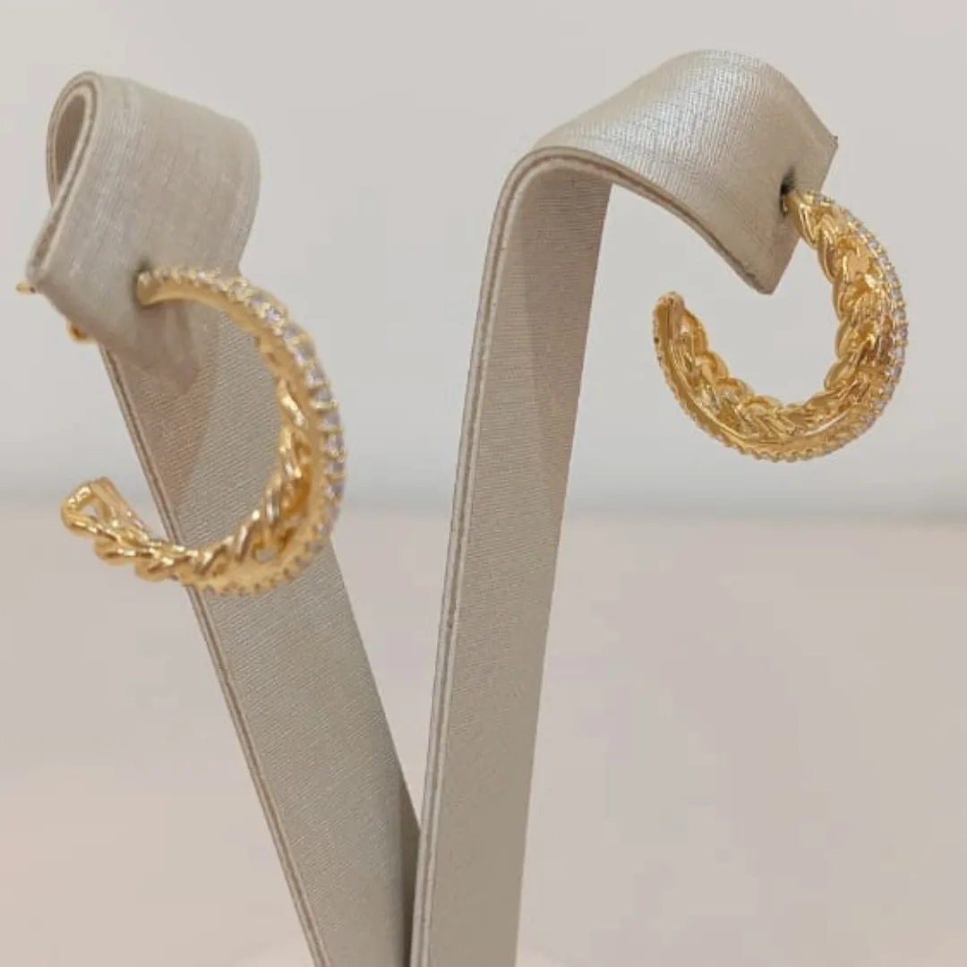 ARGOLA CORRENTE E ZIRCÔNIAS