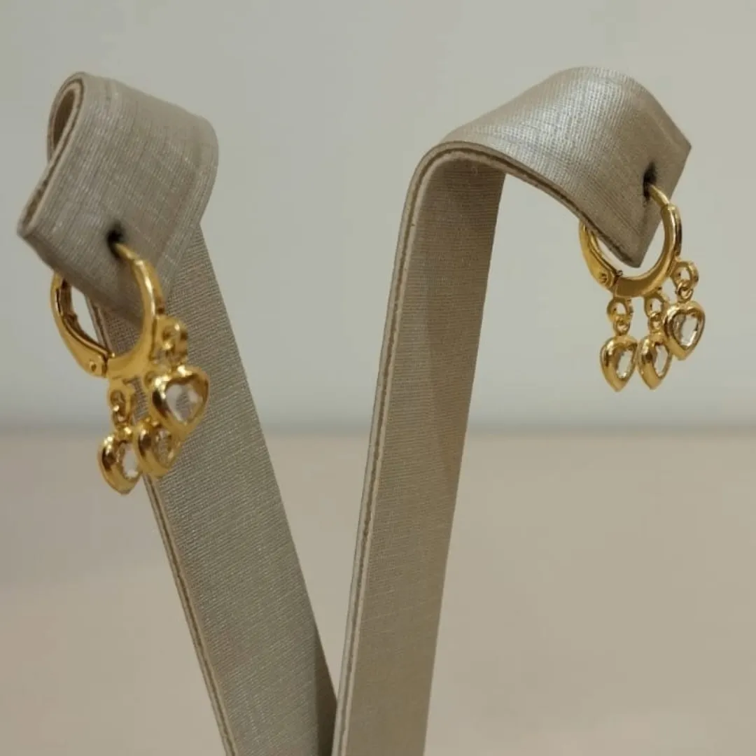 ARGOLA 3 CORAÇÕES ZIRCONIA CRISTAL