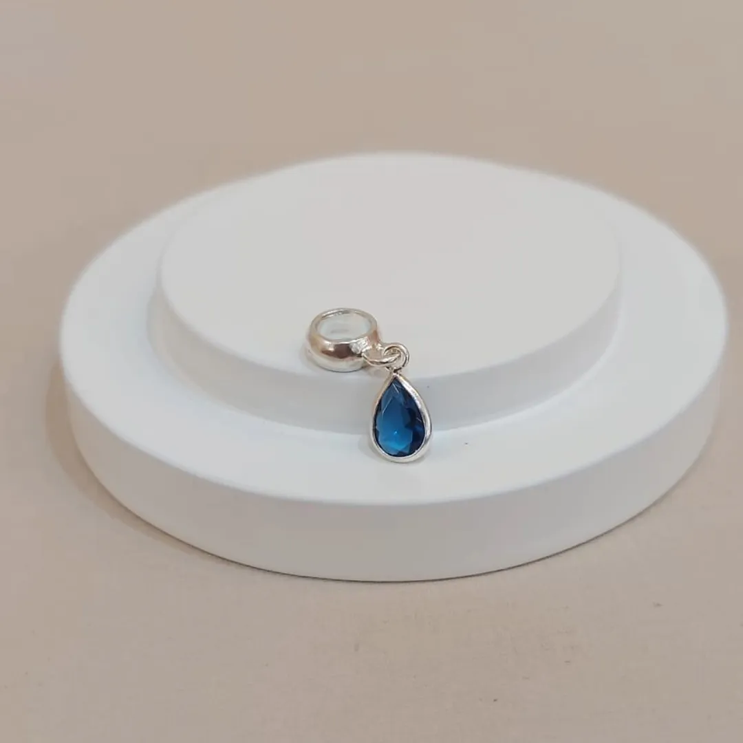BERLOQUE PRATA GOTA AZUL