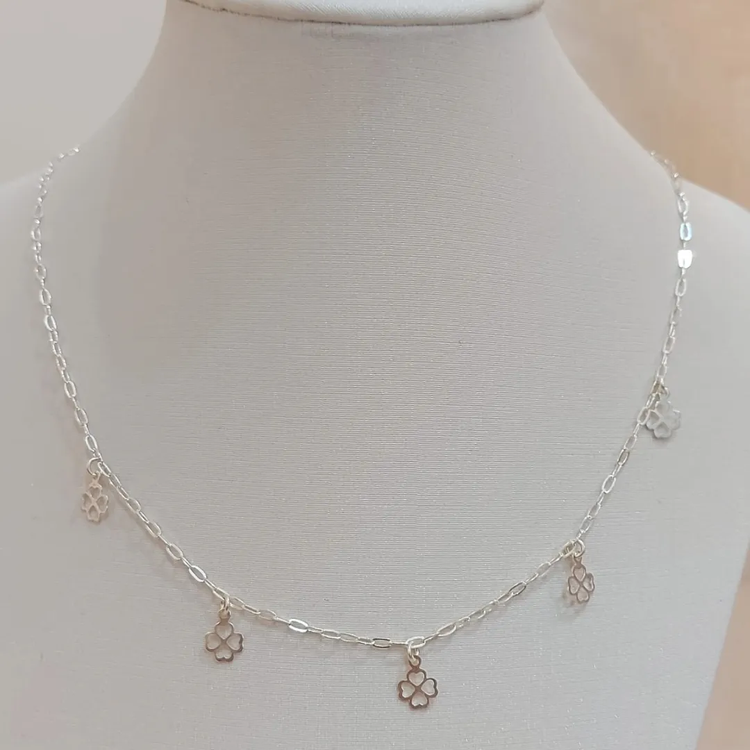 CHOKER PRATA TREVOS