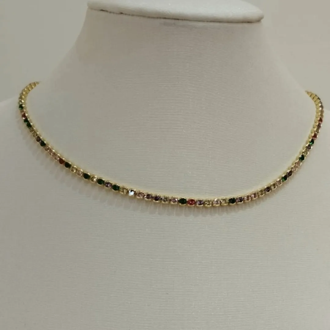 CHOKER ZIRCÔNIAS COLORS