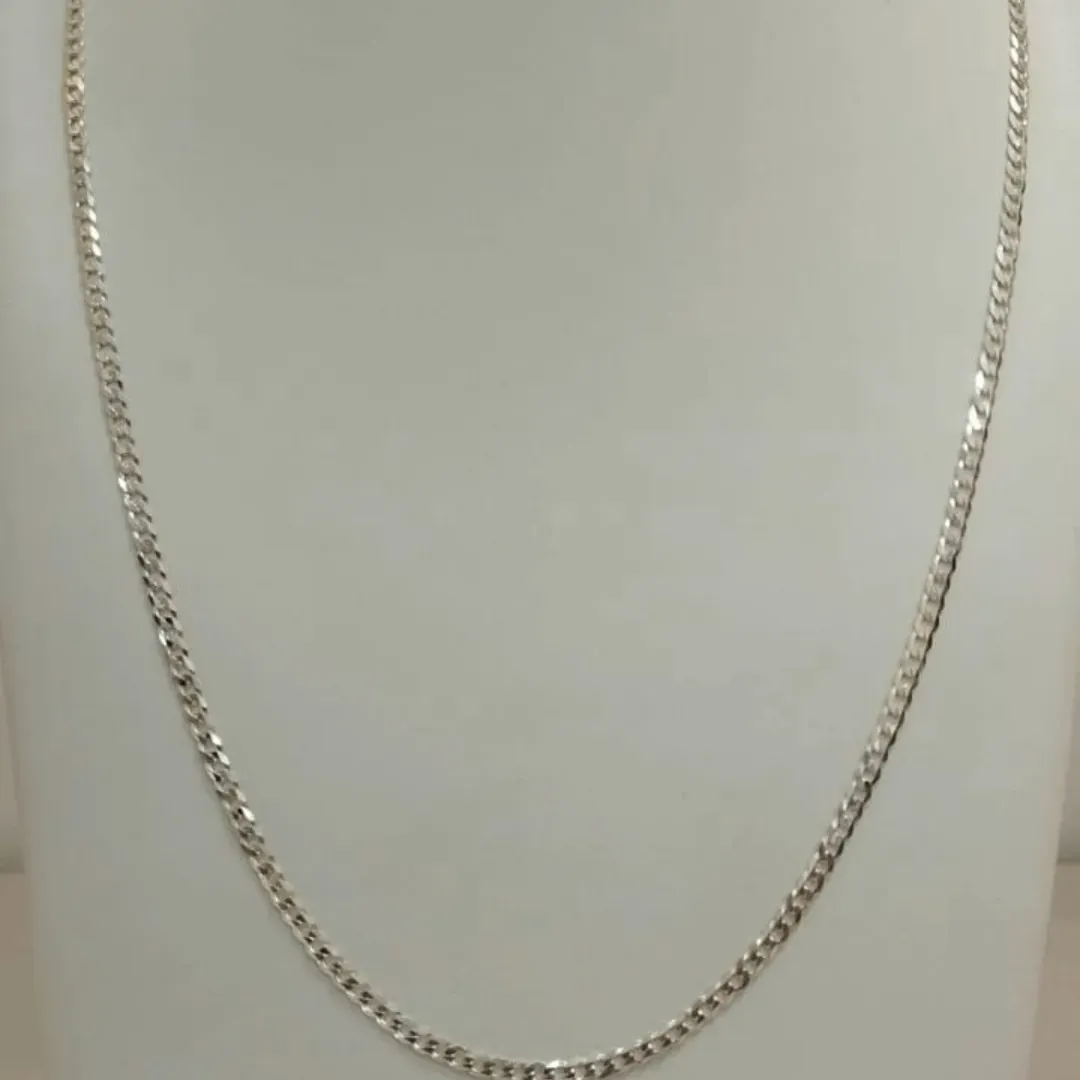 CORRENTE PRATA GRUMET MASCULINA 60CM