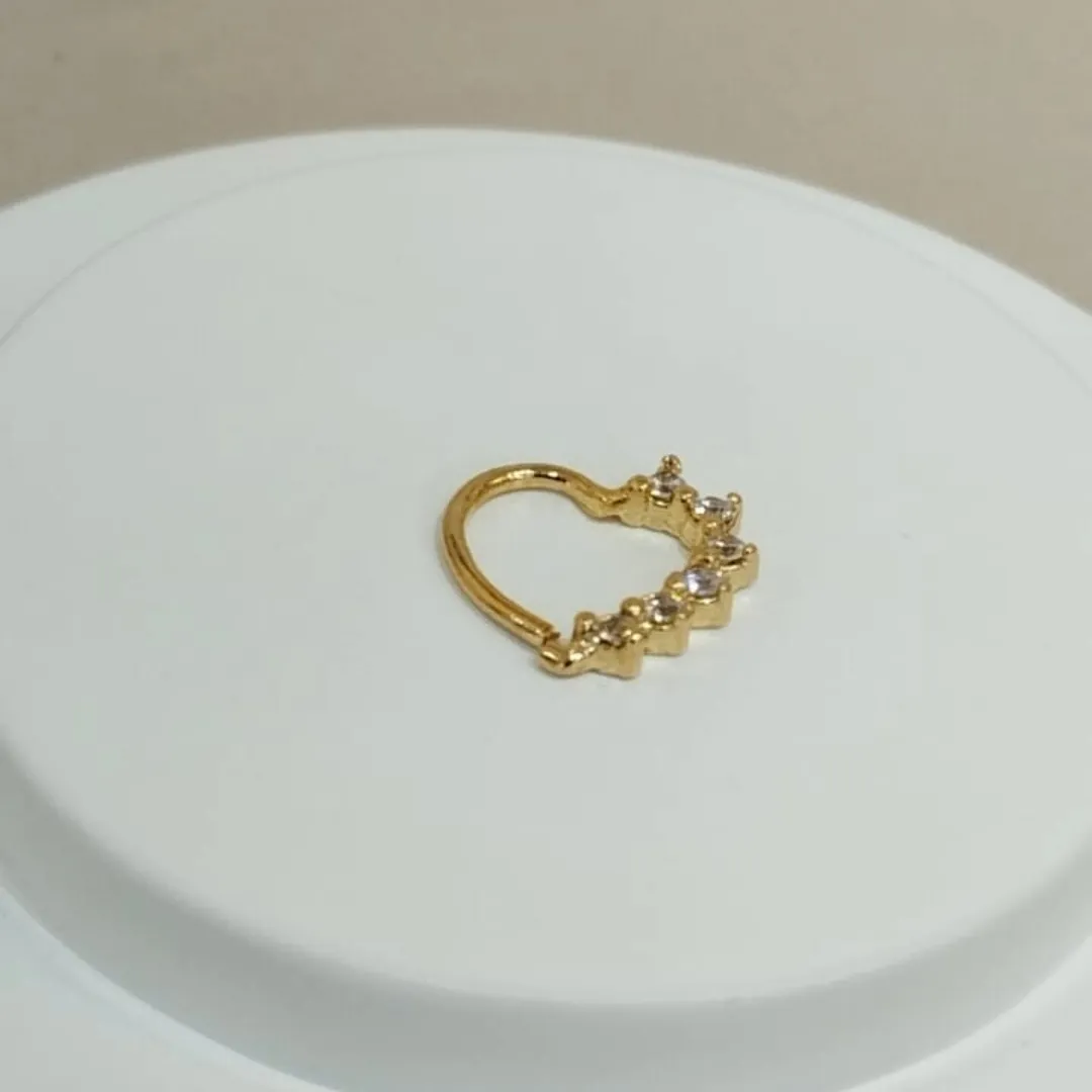 PIERCING CORAÇÃO CRAVEJADO (ESQUERDO)