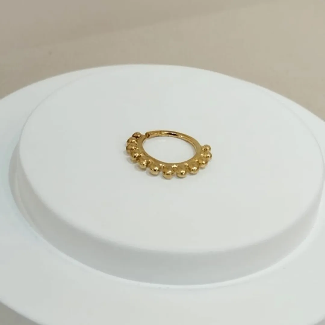 PIERCING HELIX ARGOLA COM BOLINHAS