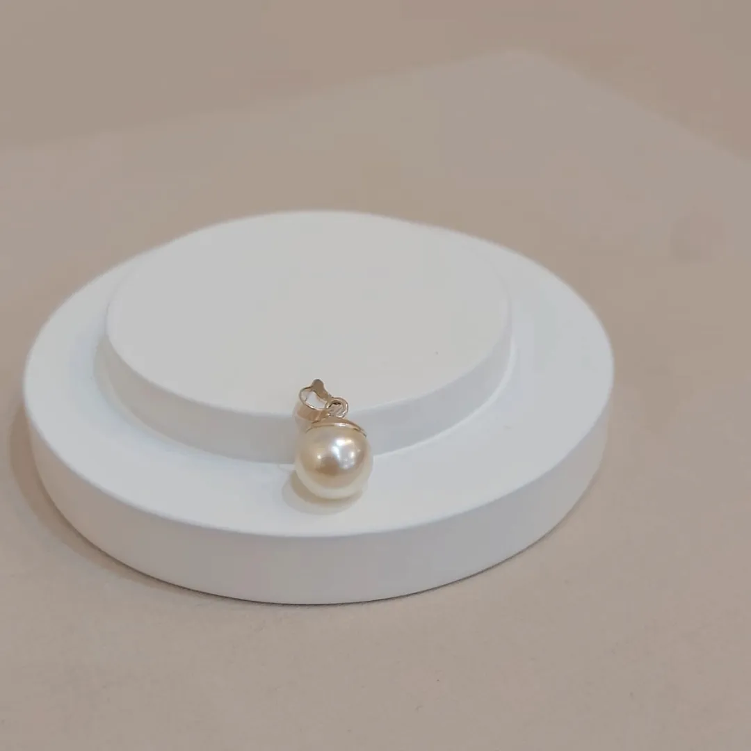 PINGENTE PRATA PÉROLA 8MM