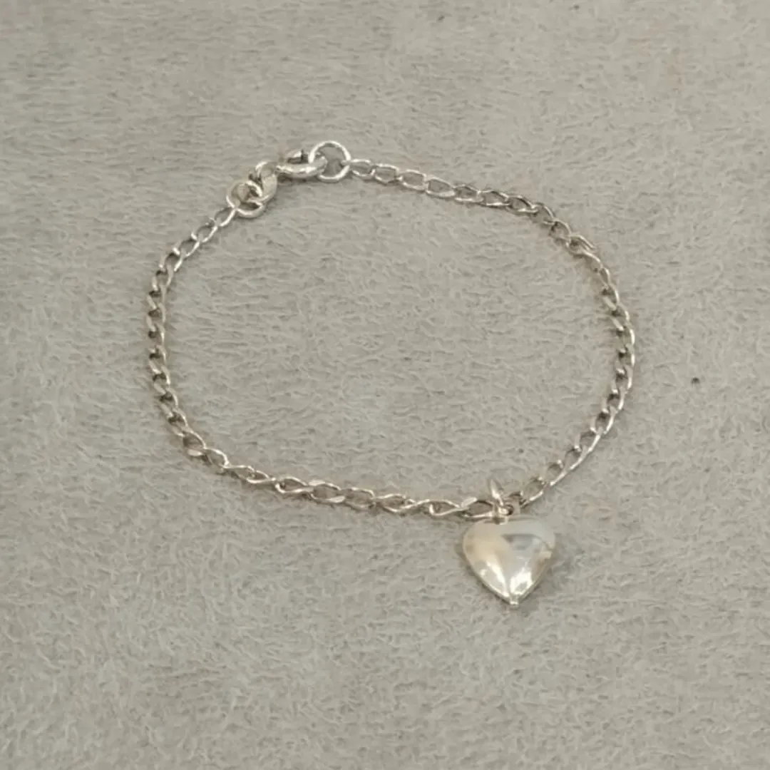 PULSEIRA PRATA CORAÇÃO INFANTIL