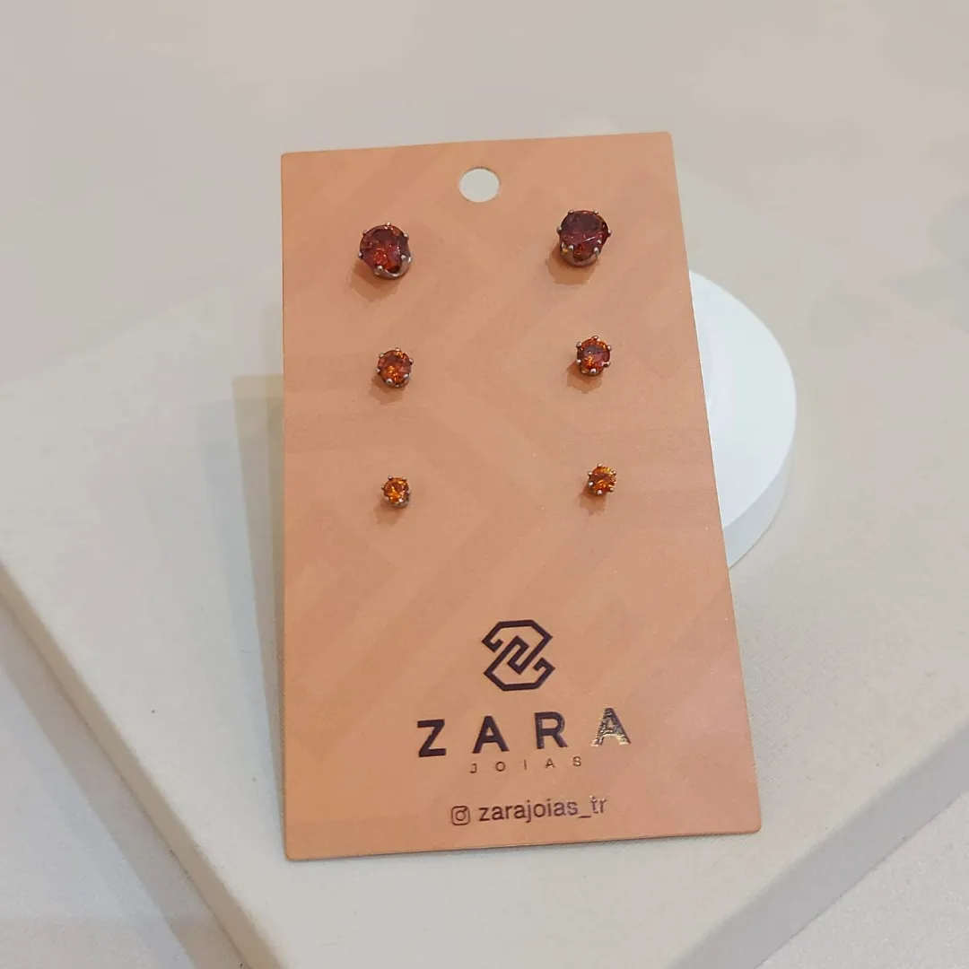TRIO AÇO ZIRCÔNIA VERMELHA
