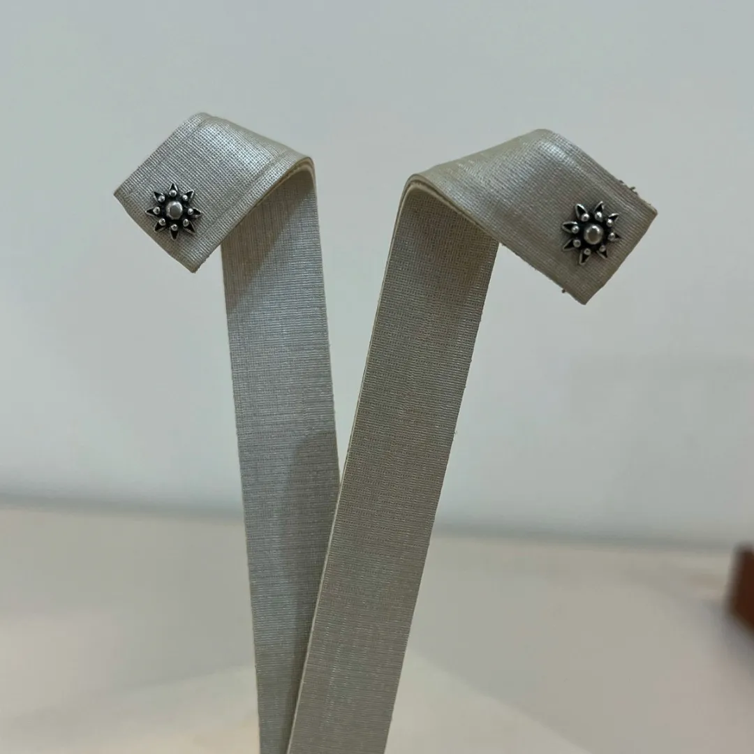 BRINCO PRATA FLOR DE PONTAS