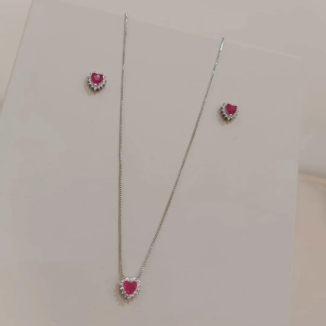 CONJUNTO CORAÇÃO PINK FUSION