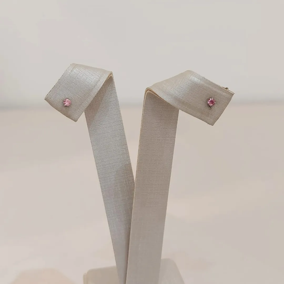 BRINCO AÇO ROSA TARRAXA BABY