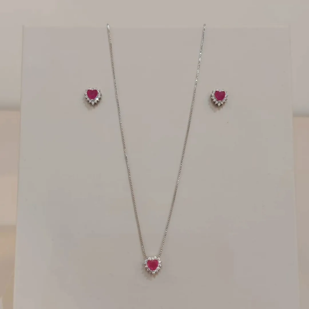 CONJUNTO CORAÇÃO PINK FUSION