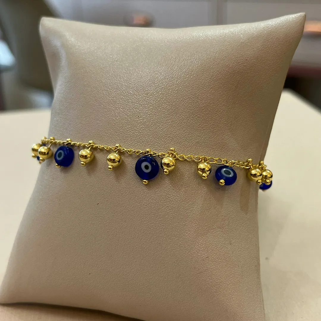 PULSEIRA OLHO GREGO E BOLINHAS