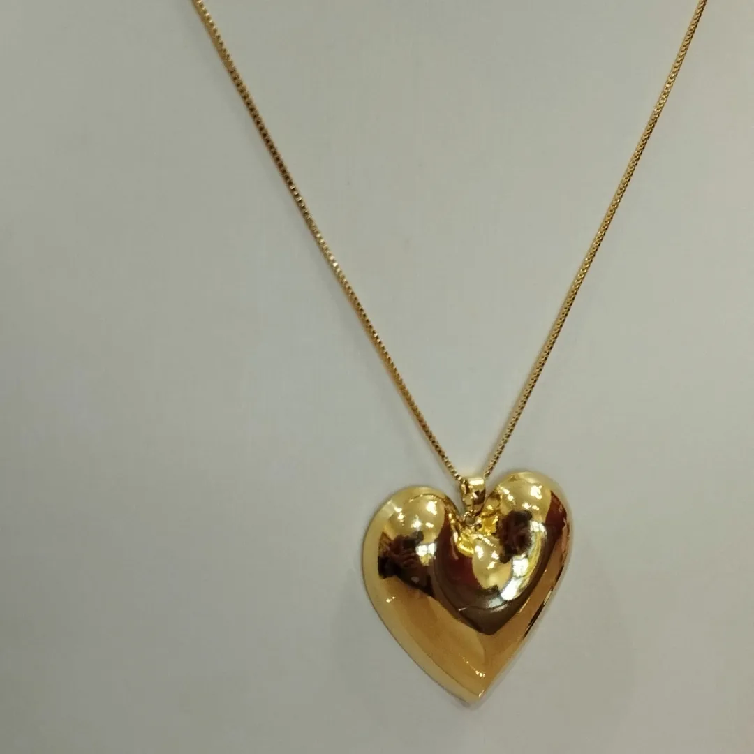 COLAR VENEZIANA COM PINGENTE CORAÇÃO