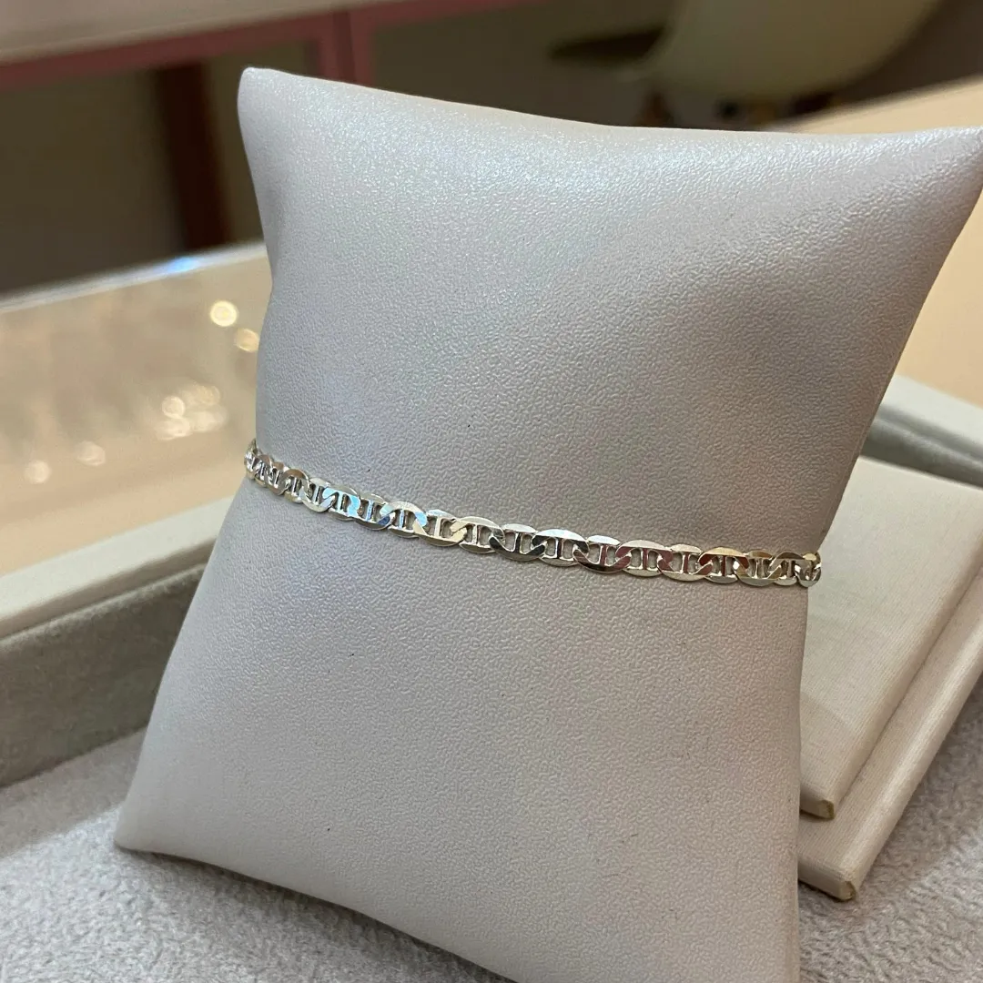 PULSEIRA PRATA PIASTRINE MASCULINA