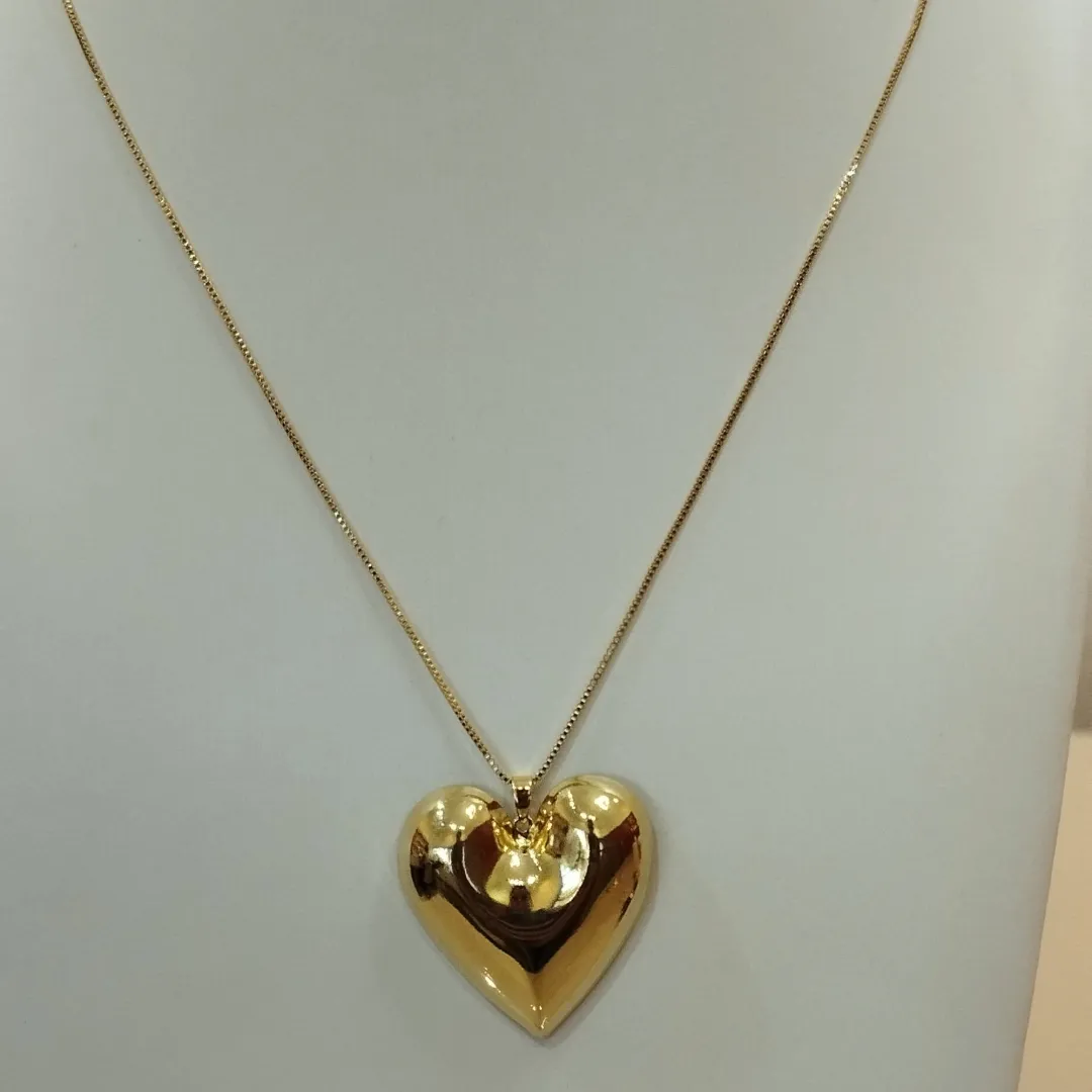 COLAR VENEZIANA COM PINGENTE CORAÇÃO