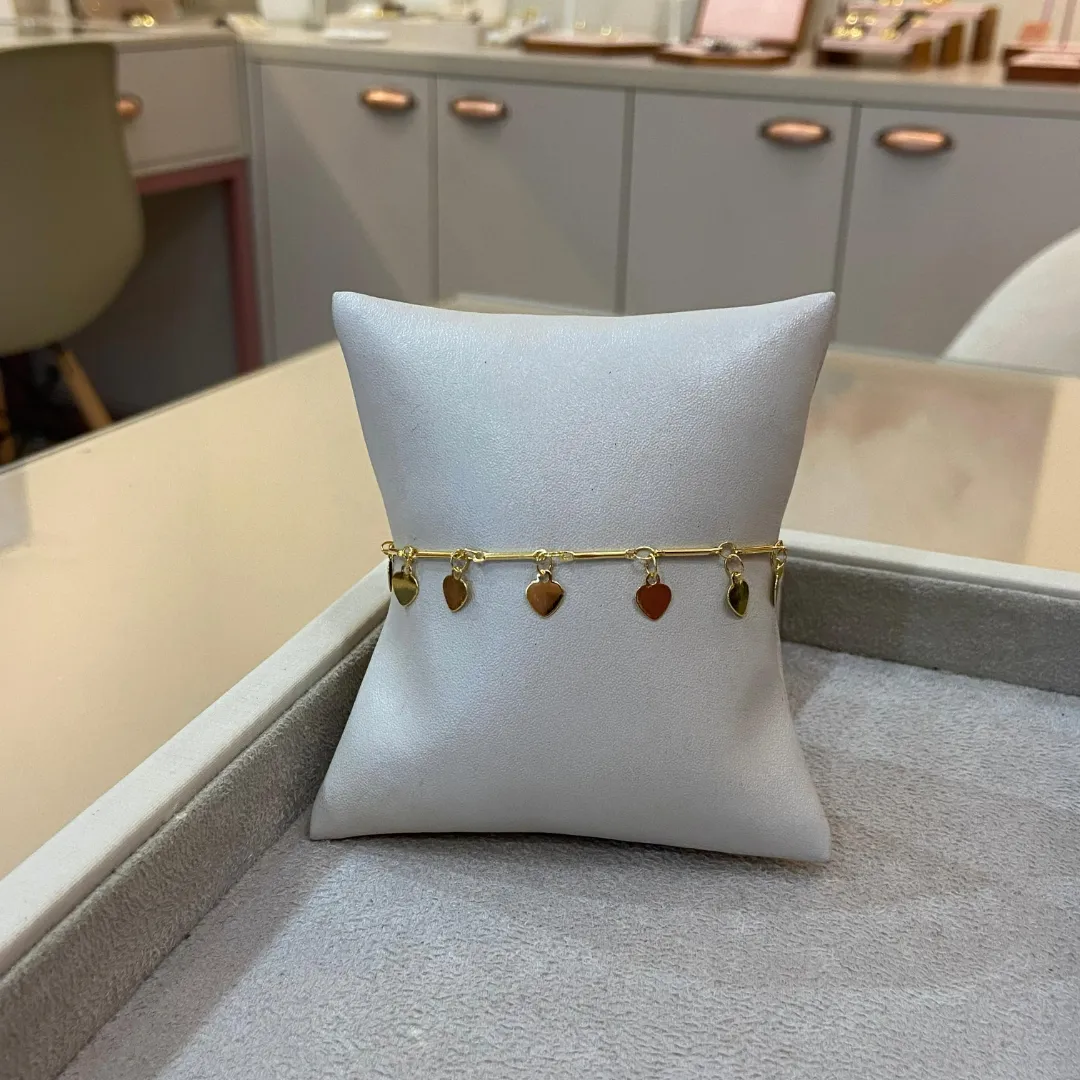 PULSEIRA MEDALHAS CORAÇÕES