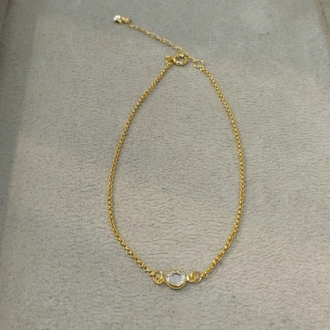 TORNOZELEIRA ZIRCONIA BRANCA