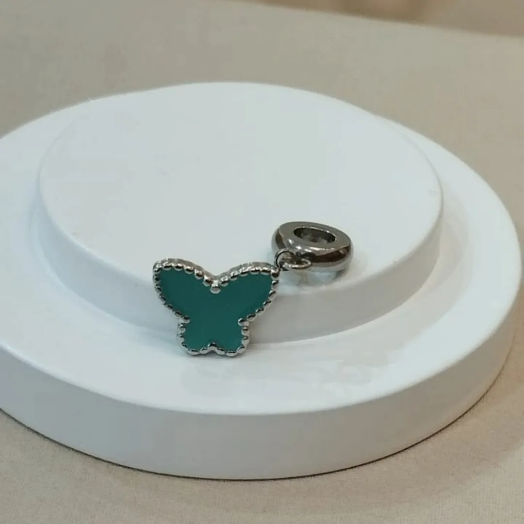 BERLOQUE AÇO BORBOLETA AZUL TIFFANY