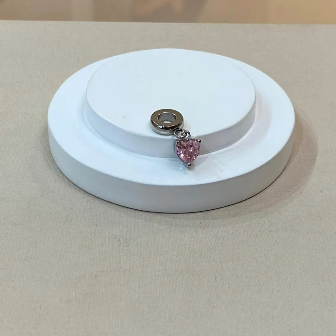 BERLOQUE AÇO CORAÇÃO ROSA