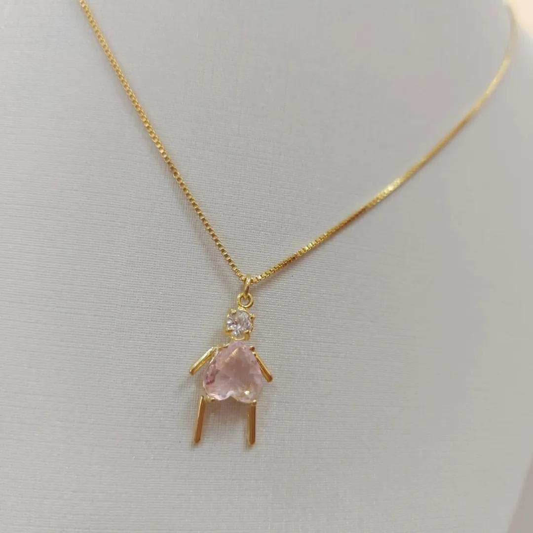 PINGENTE FILHA PALITO ROSA