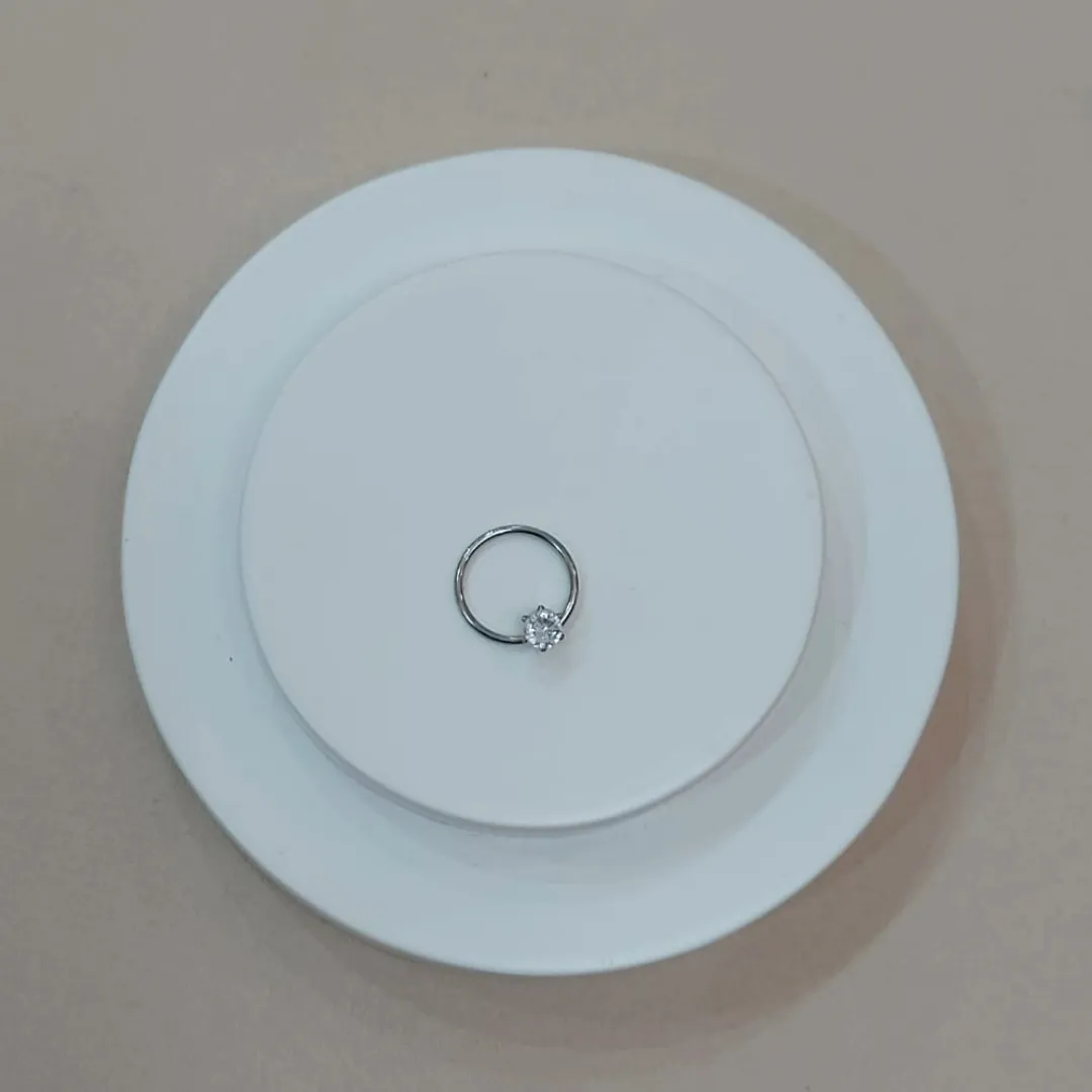PIERCING ARGOLA TORÇÃO UMA ZIRCONIA