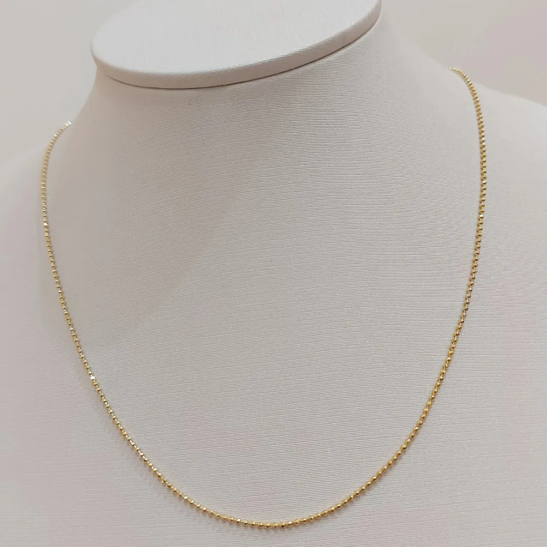 CORRENTE BOLINHAS DIAMANTADAS 1.2MM 45CM