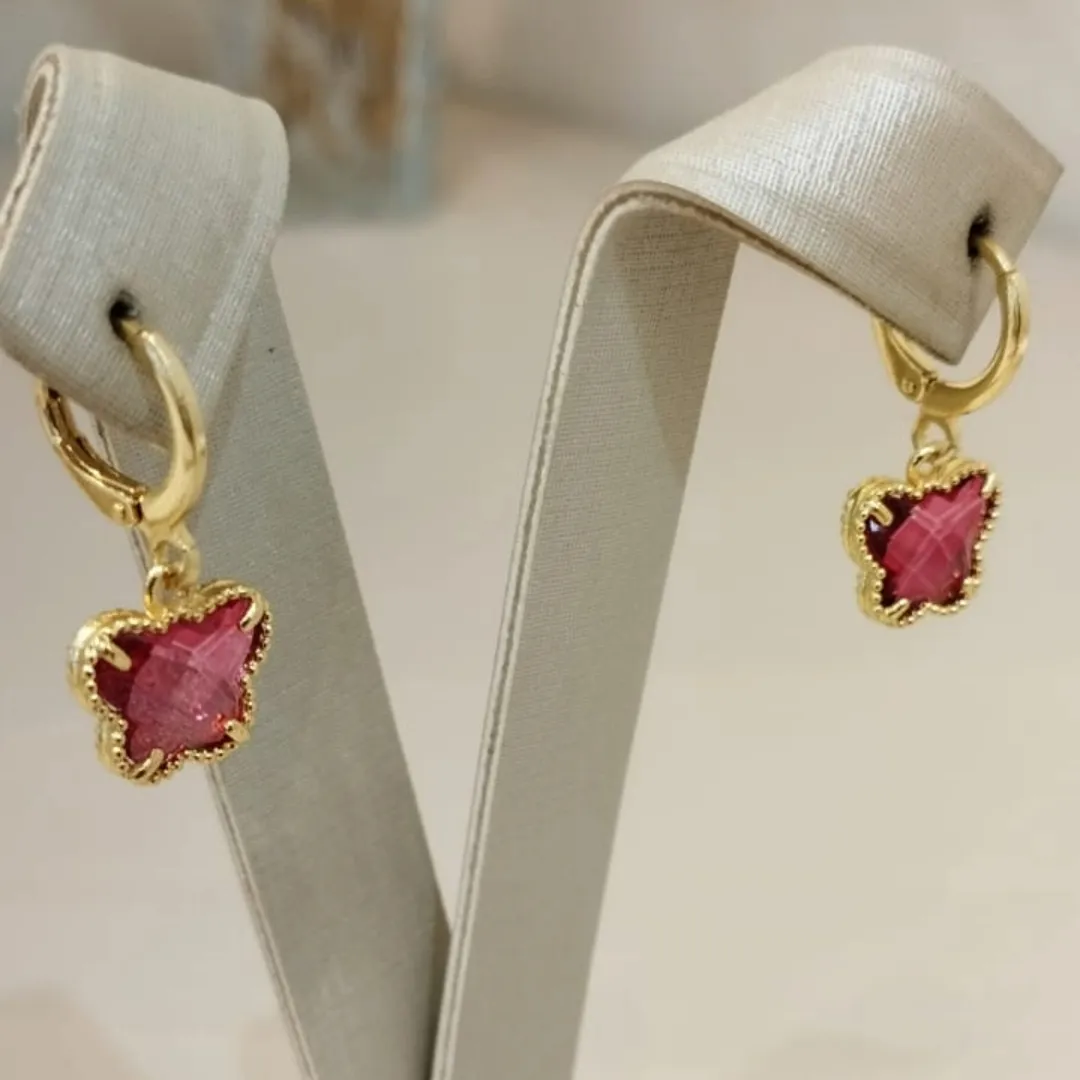 ARGOLA BORBOLETA PINK
