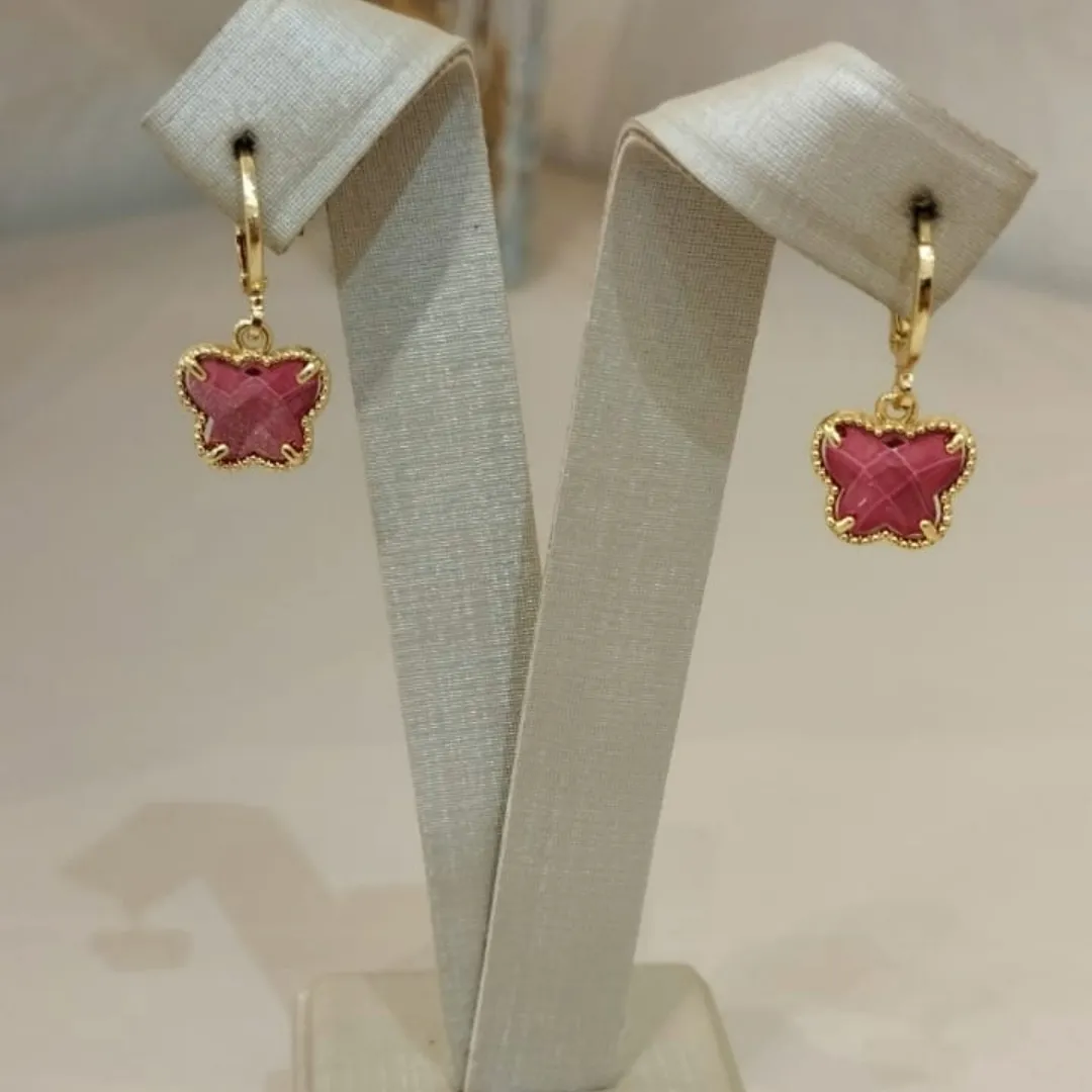 ARGOLA BORBOLETA PINK