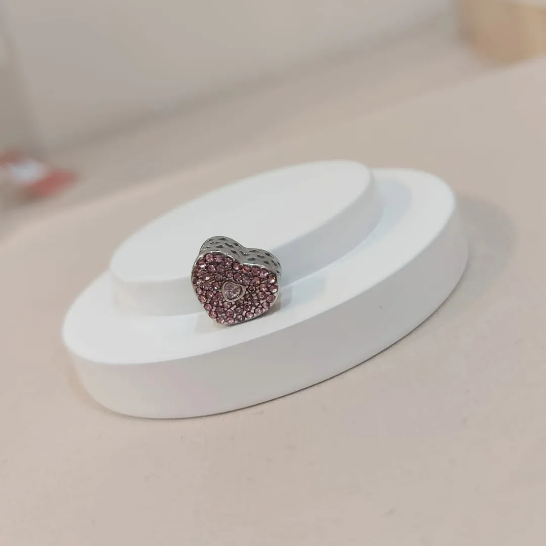 BERLOQUE AÇO SEPARADOR CRAVEJADO ROSA