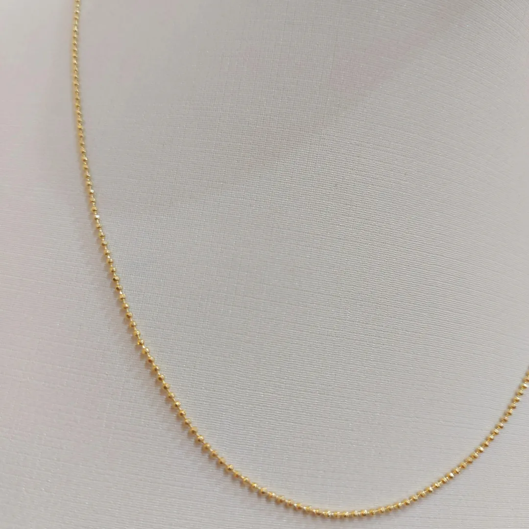 CORRENTE BOLINHAS DIAMANTADAS 1.2MM 45CM
