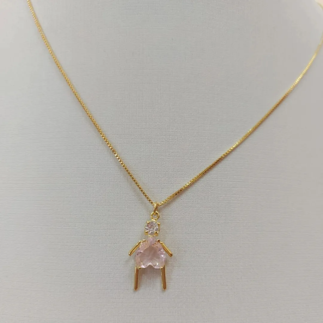 PINGENTE FILHA PALITO ROSA