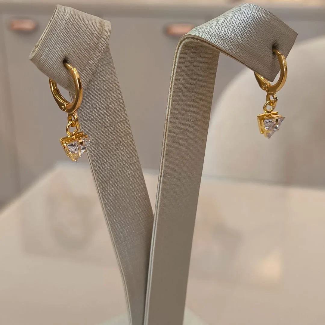 ARGOLA PINGENTE ZIRCONIA CRISTAL