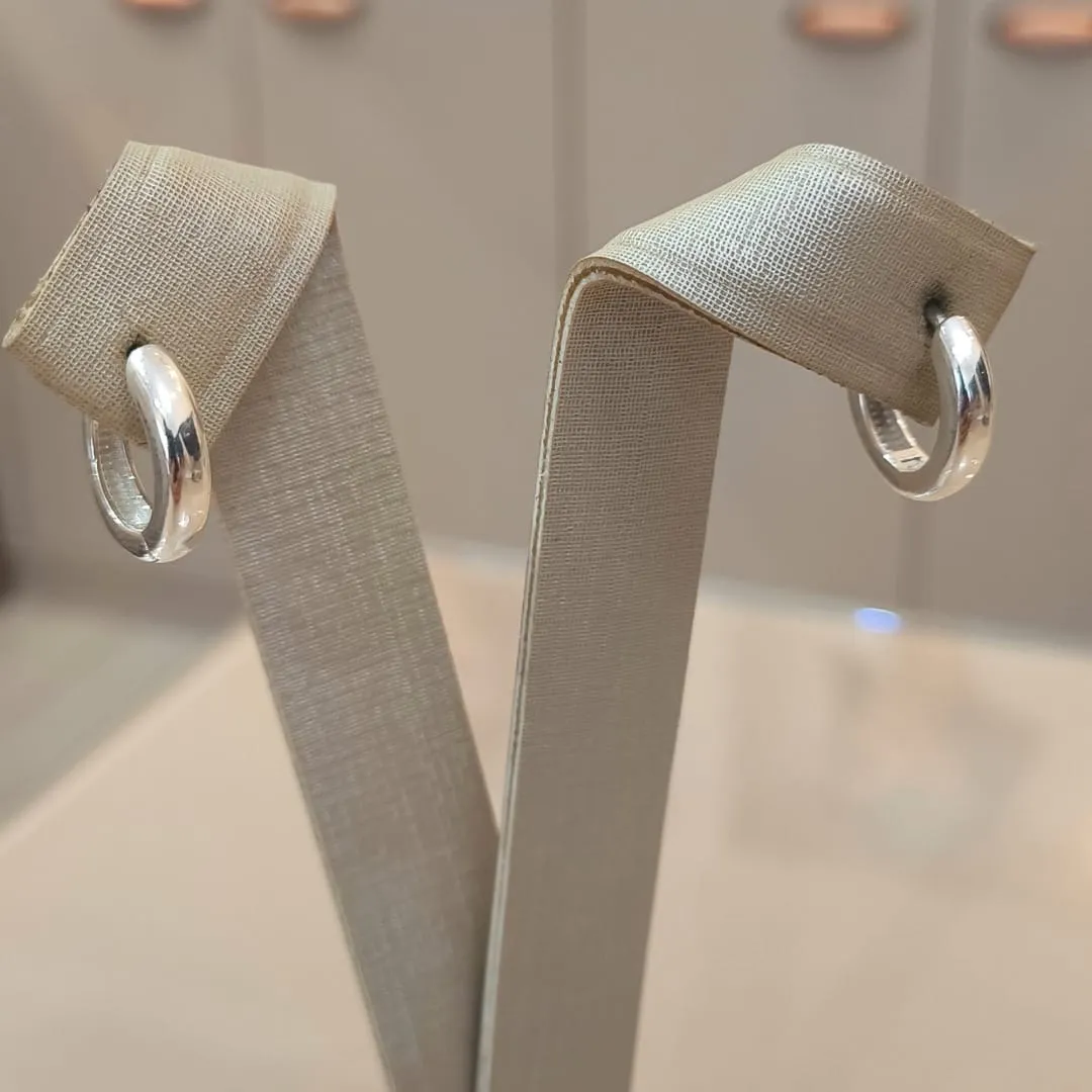 ARGOLA PRATA LISA MEDIA