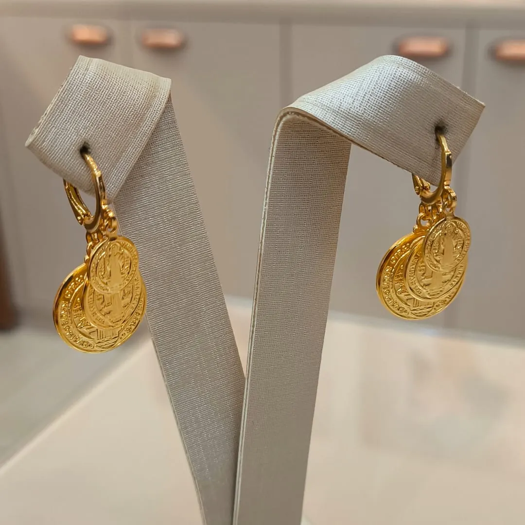ARGOLA SÃO BENTO 3 MEDALHAS