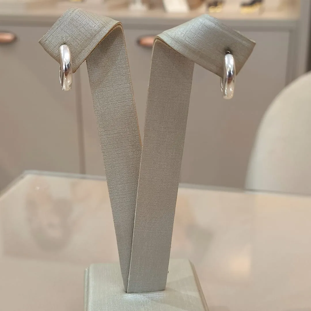ARGOLA PRATA LISA MEDIA