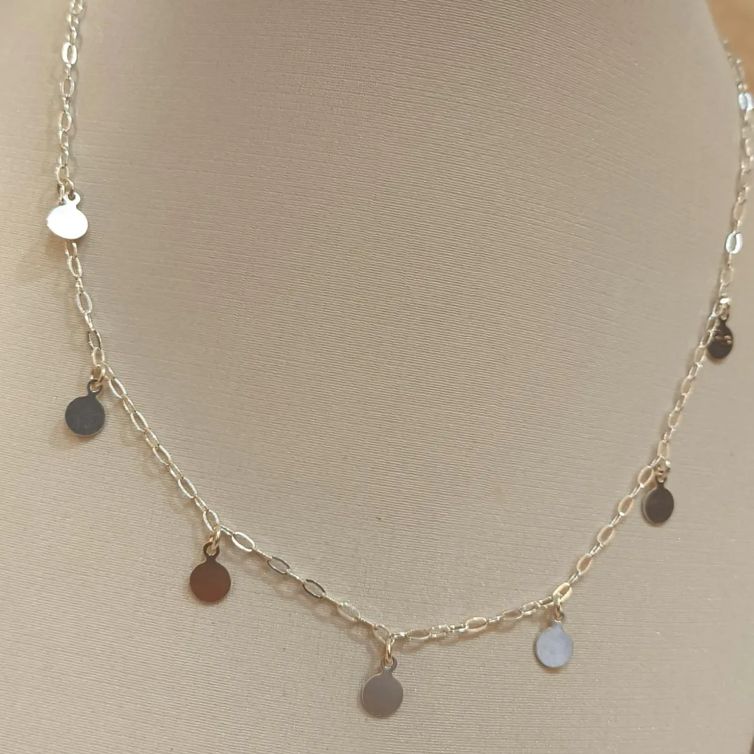 CHOKER PRATA MEDALHAS
