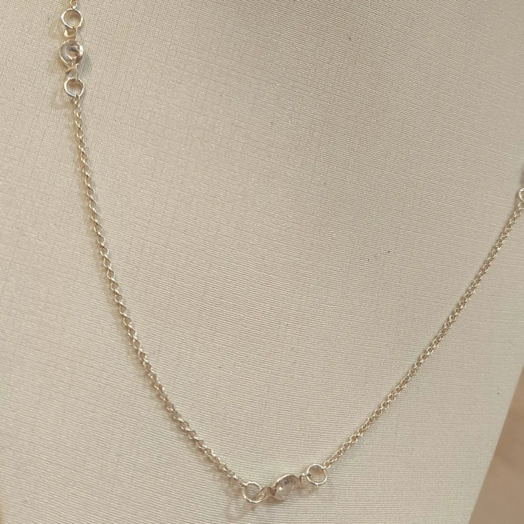 COLAR PRATA COM ZIRCONIAS 50CM