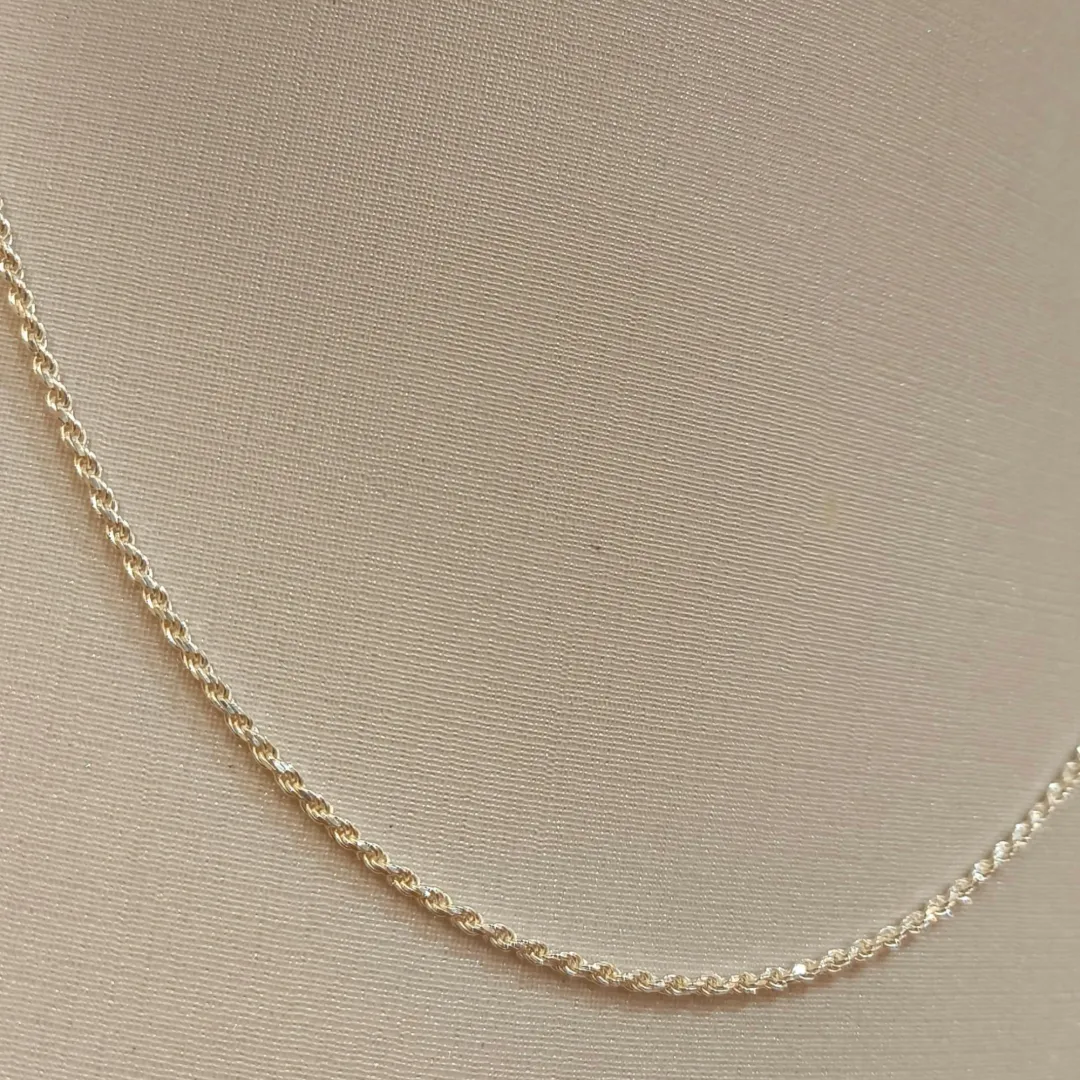CORRENTE PRATA CORDÃO BAIANO 45CM