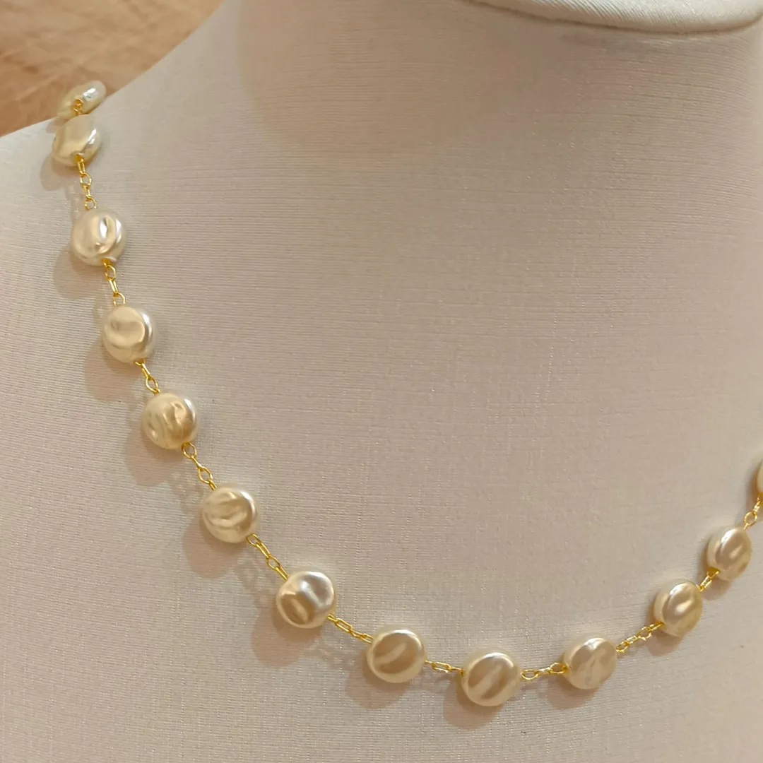 CHOKER PÉROLAS MOEDAS DELICADAS