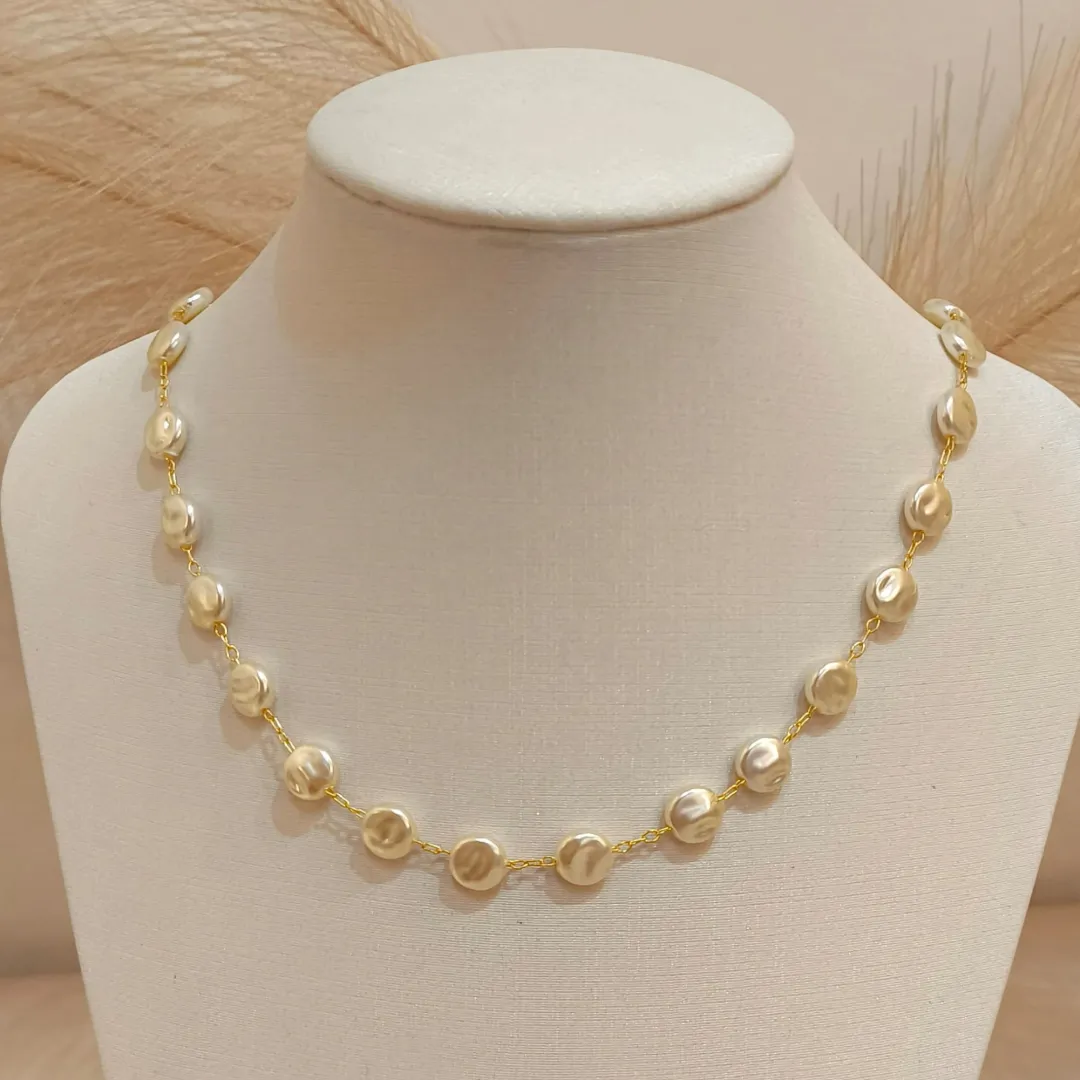 CHOKER PÉROLAS MOEDAS DELICADAS