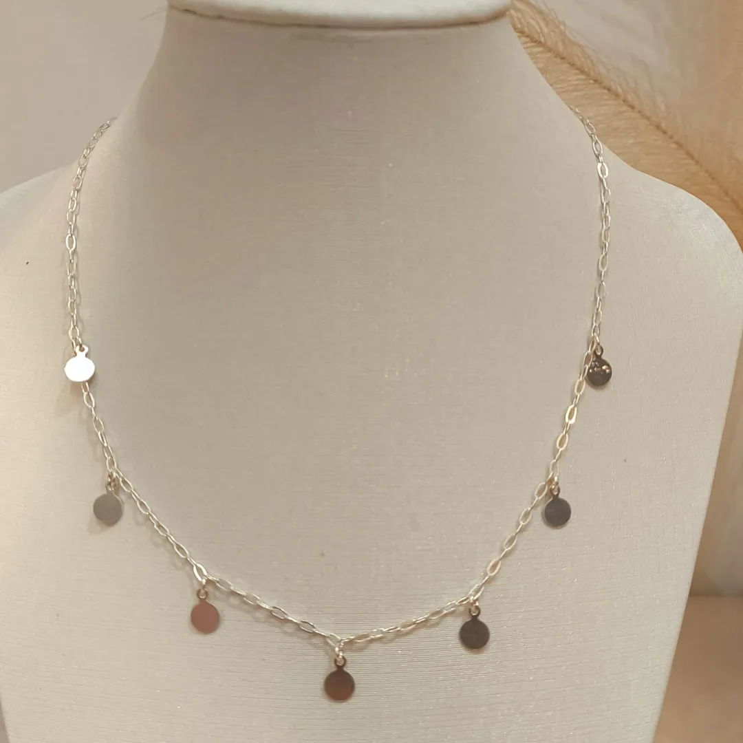 CHOKER PRATA MEDALHAS