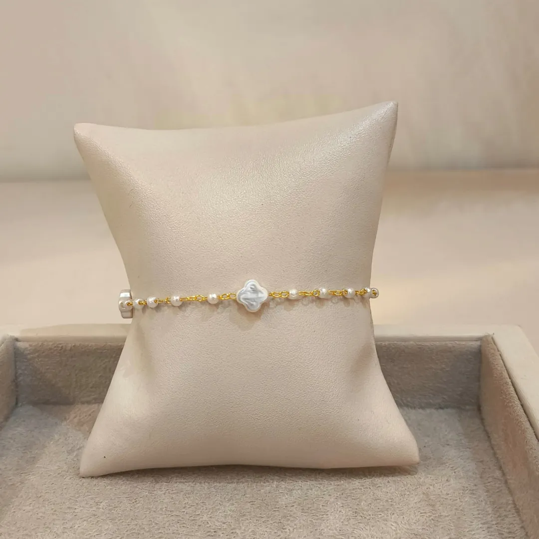 PULSEIRA TREVO VAN CLEEF PÉROLAS