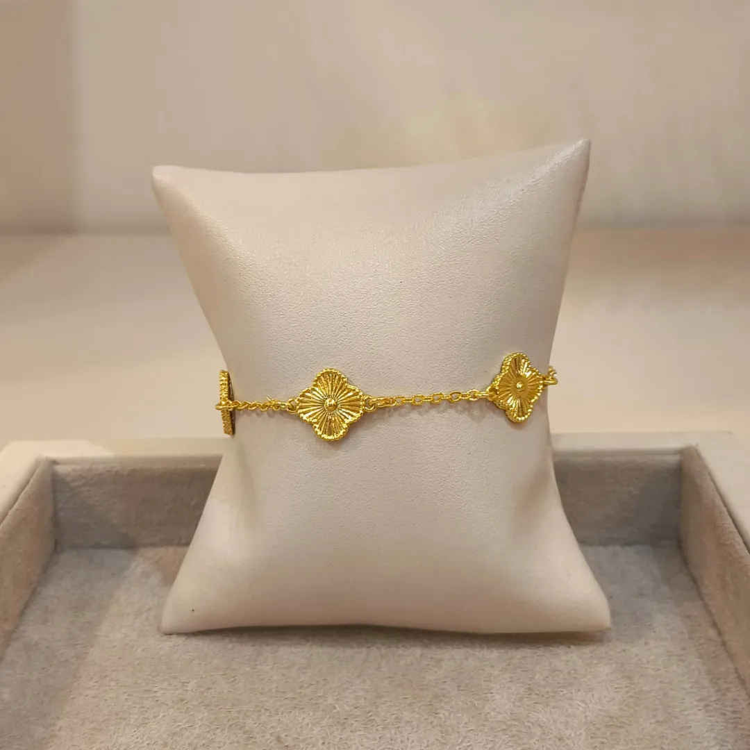 PULSEIRA VAN CLEEF TREVOS DOURADOS