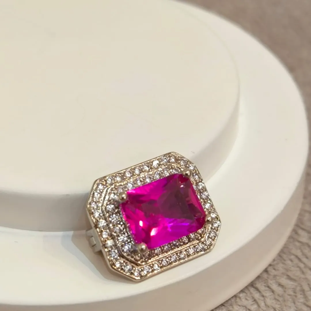 PINGENTE PARA PULSEIRA QUADRADO PINK